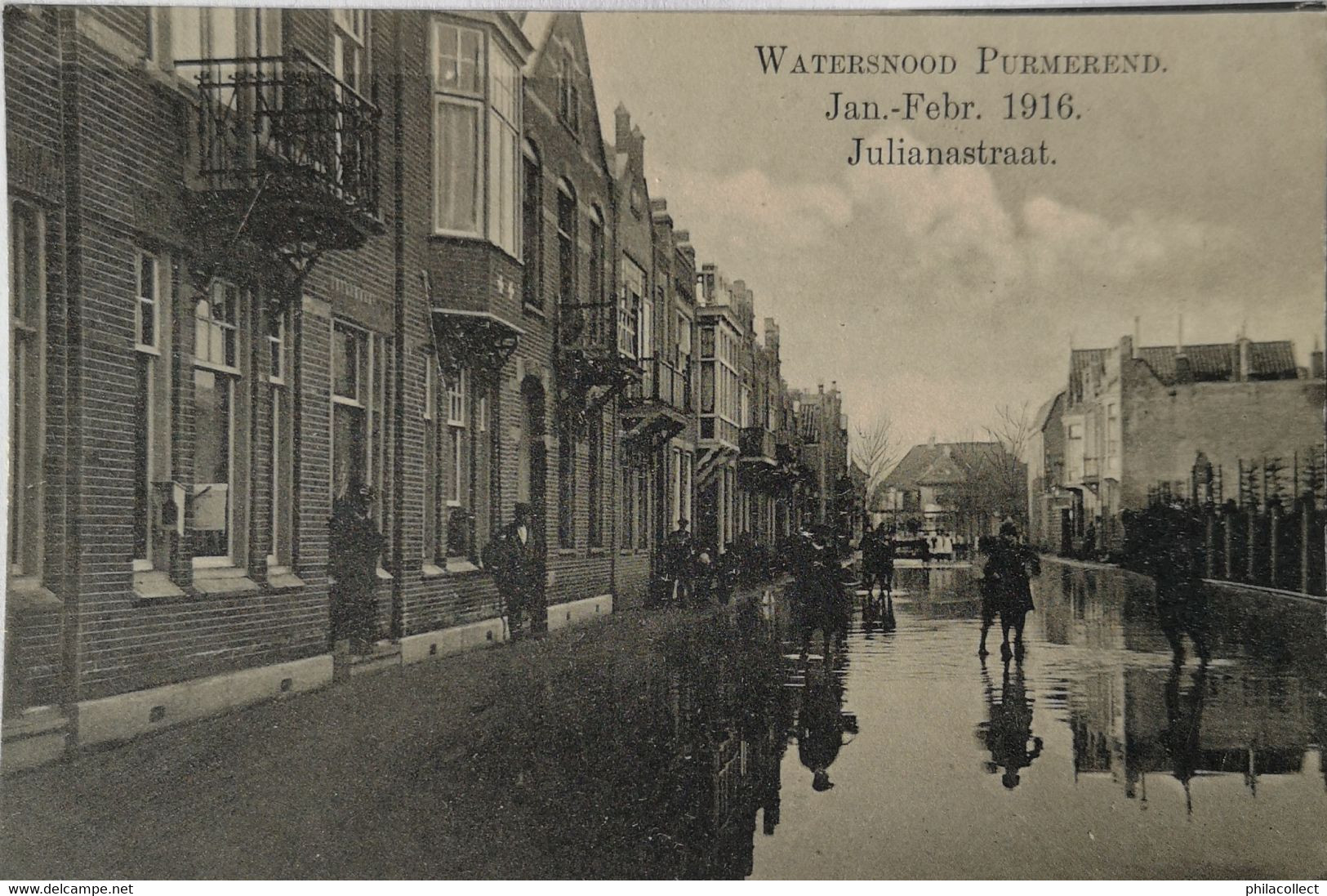 Purmerend // Watersnood 1916 - Julianastraat 19?? - Purmerend