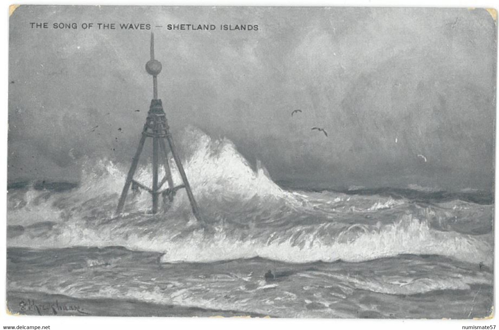 CPA SHETLAND ISLANDS - THE SONG OF THE WAVES - Year 1911 - Shetland