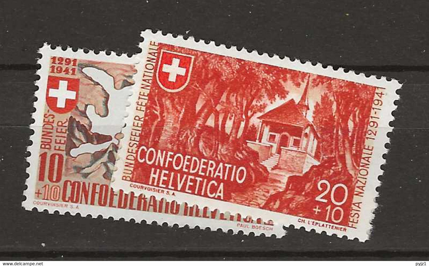 1941 MNH Switzerland Mi 396-7 Postfris** - Ungebraucht