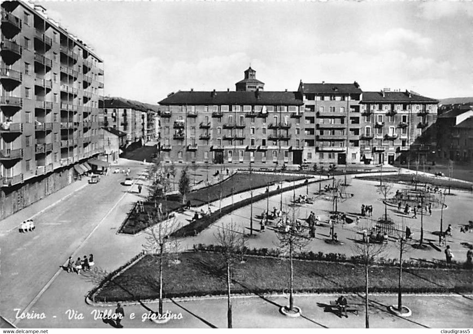 3115"TORINO -VIA VILLAR E GIARDINO  "  ANIMATA  ANNI 50 - Places & Squares