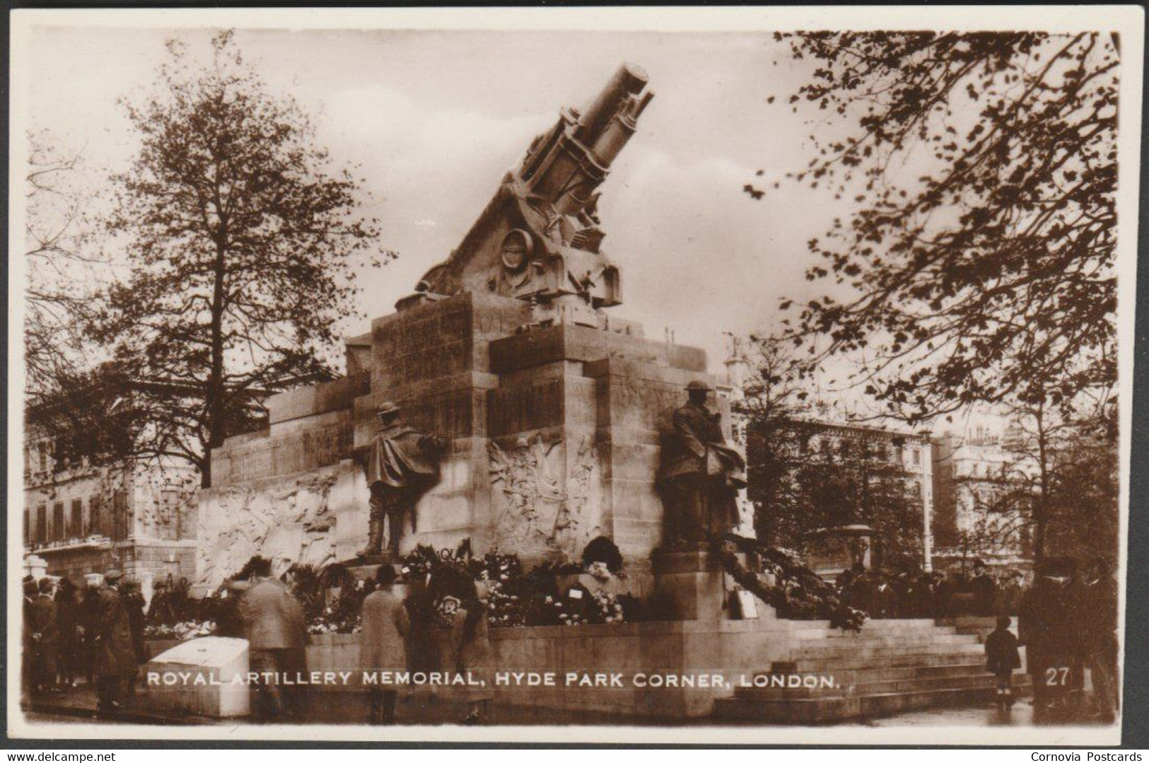 Royal Artillery Memorial, Hyde Park Corner, London, C.1930s - Excel Series RP Postcard - Hyde Park