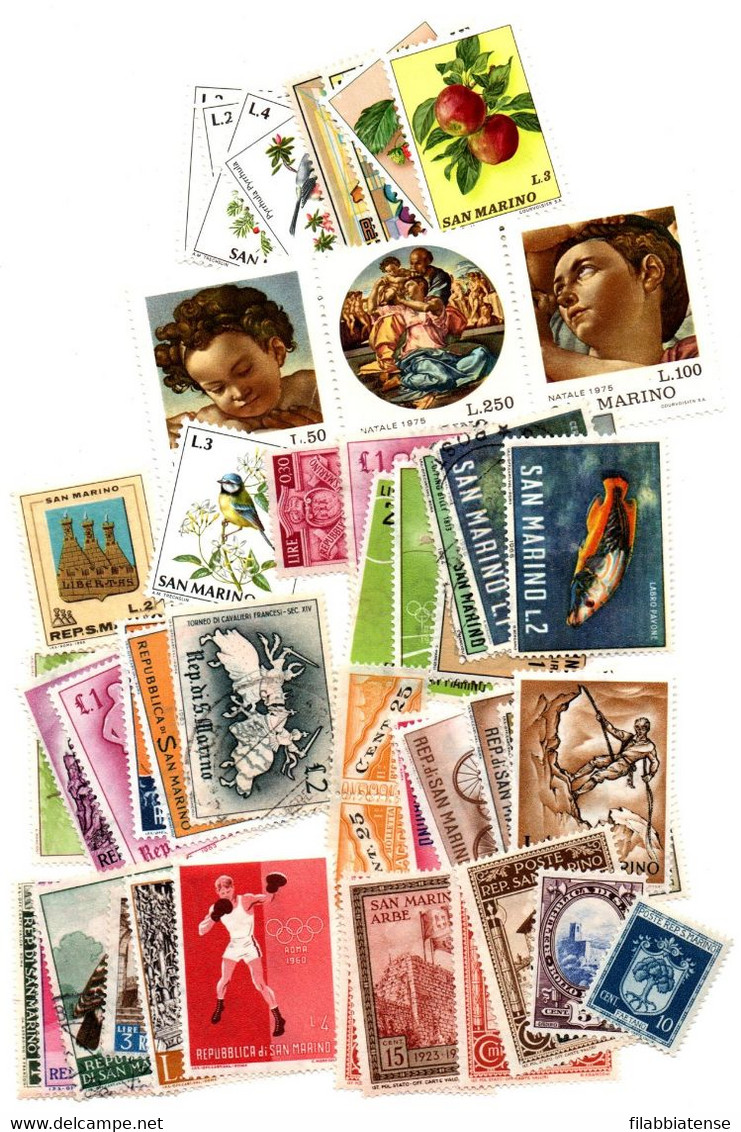San Marino - Lotto Francobolli       5N ---- - Collections, Lots & Series