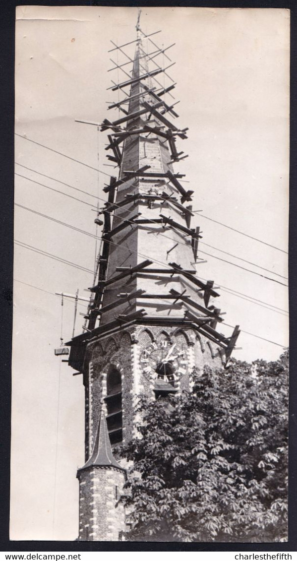 ZELDZAME PERSFOTO - PHOTO DE PRESSE * GIERLE ( Lille ) - RESTAURATIE KERKTOREN * 23 X 12CM ( Foto Bomberen Lichtaart ) - Lille