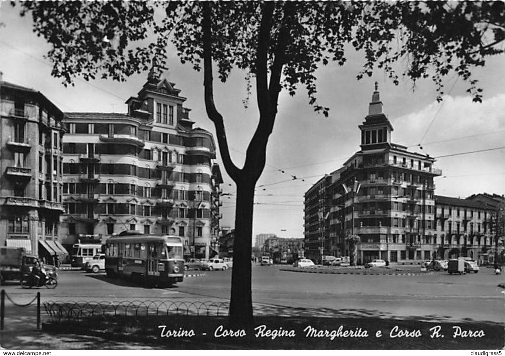 3119"TORINO -TRAM 12 IN CORSO R.MARGHERITA E CORSO REGIO PARCO"   ANIMATA  ANNI 50 - Transports