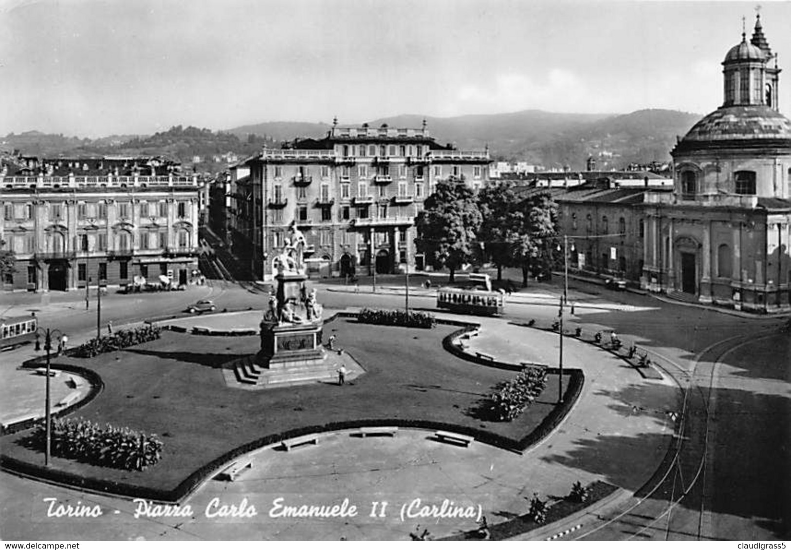 3120"TORINO -PIAZZA CARLO EMANUELE II (CARLINA)"   ANIMATA  ANNI 50 - Places