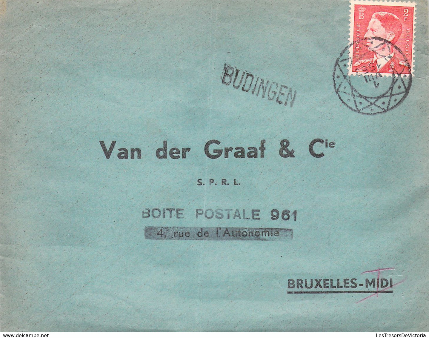 Enveloppe Van Der Graaf And Cie - Griffe BUDINGEN - Belle Oblitération - Griffes Linéaires