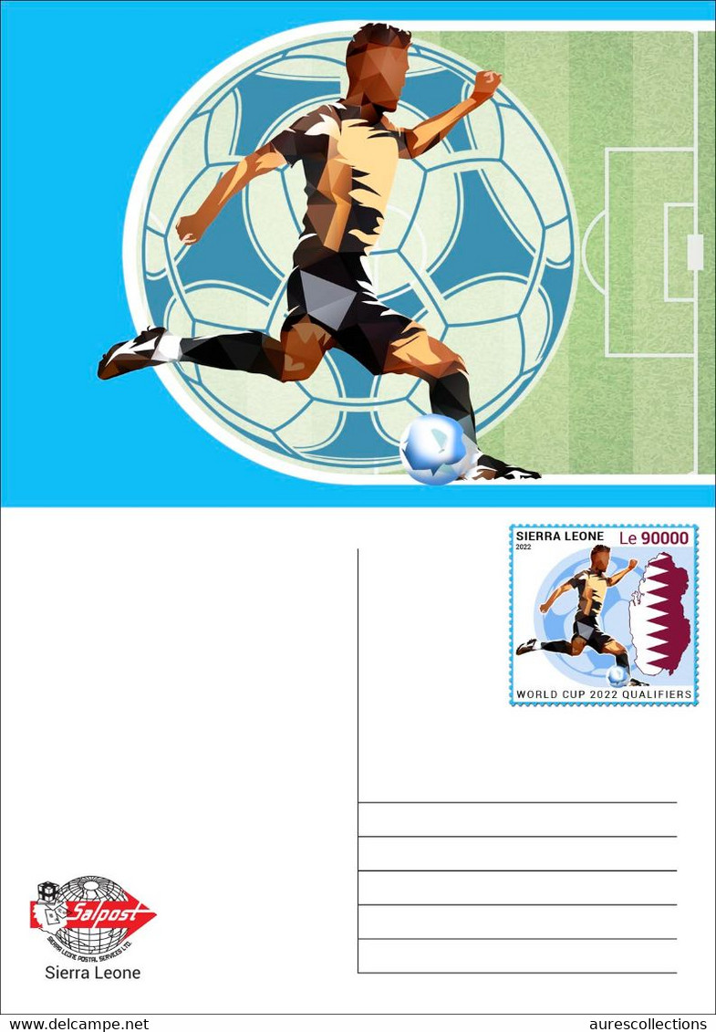 SIERRA LEONE 2022 - STATIONERY CARD - SOCCER FOOTBALL WORLD CUP QATAR QUALIFIER - 2022 – Qatar