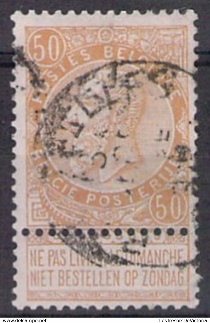 COB 62 - 50c Bistre Oblit - 1900  - Cote 21.5 COB 2022 - 1893-1907 Wapenschild