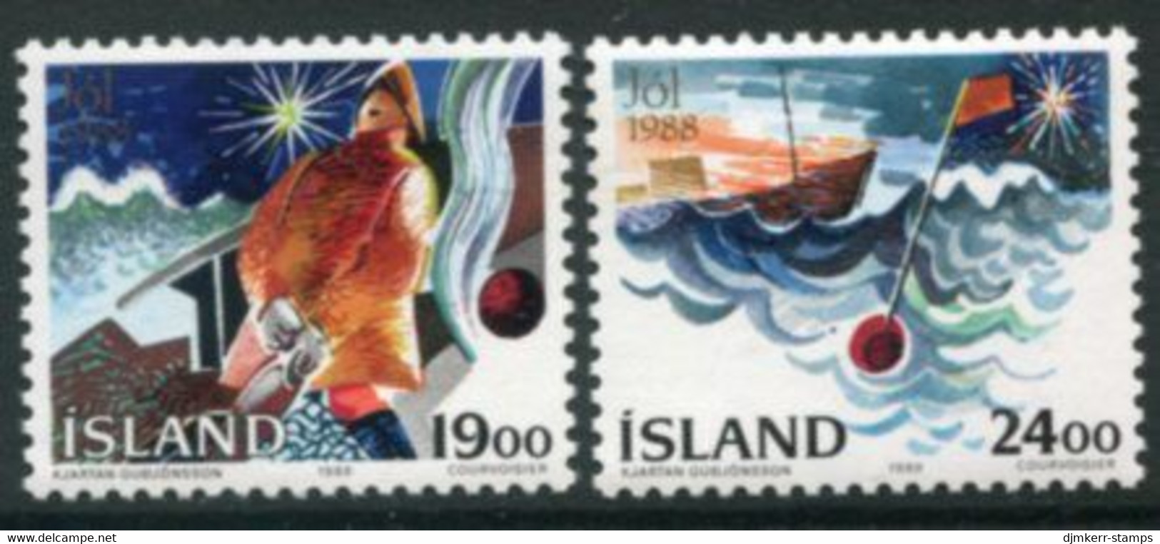 ICELAND 1988 Christmas MNH / **.  Michel 695-96 - Unused Stamps