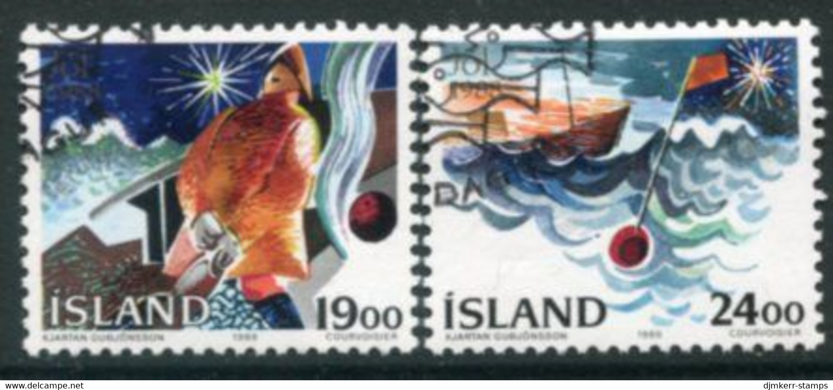 ICELAND 1988 Christmas Used.  Michel 695-96 - Used Stamps