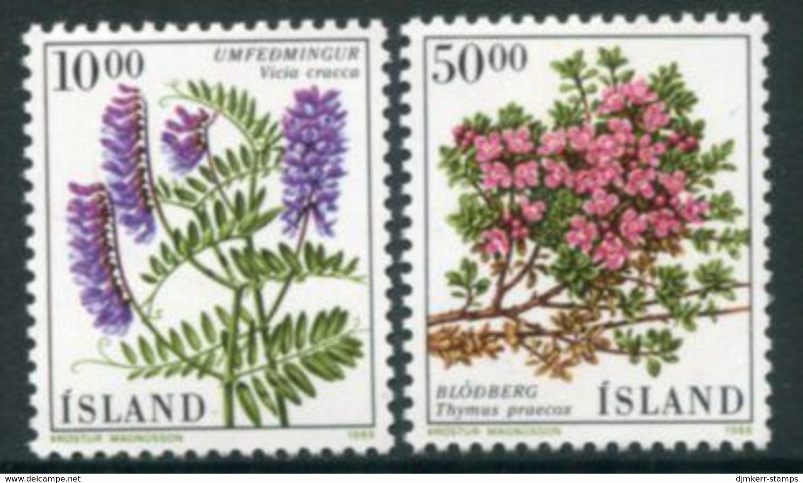 ICELAND 1988 Flowers V MNH / **.  Michel 689-90 - Ungebraucht