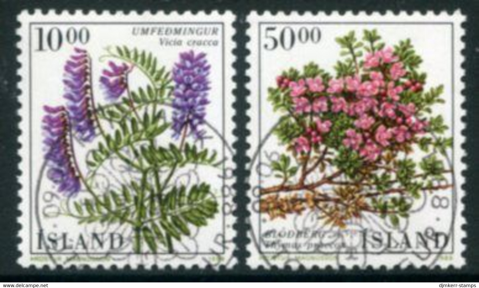ICELAND 1988 Flowers V Used.  Michel 689-90 - Used Stamps