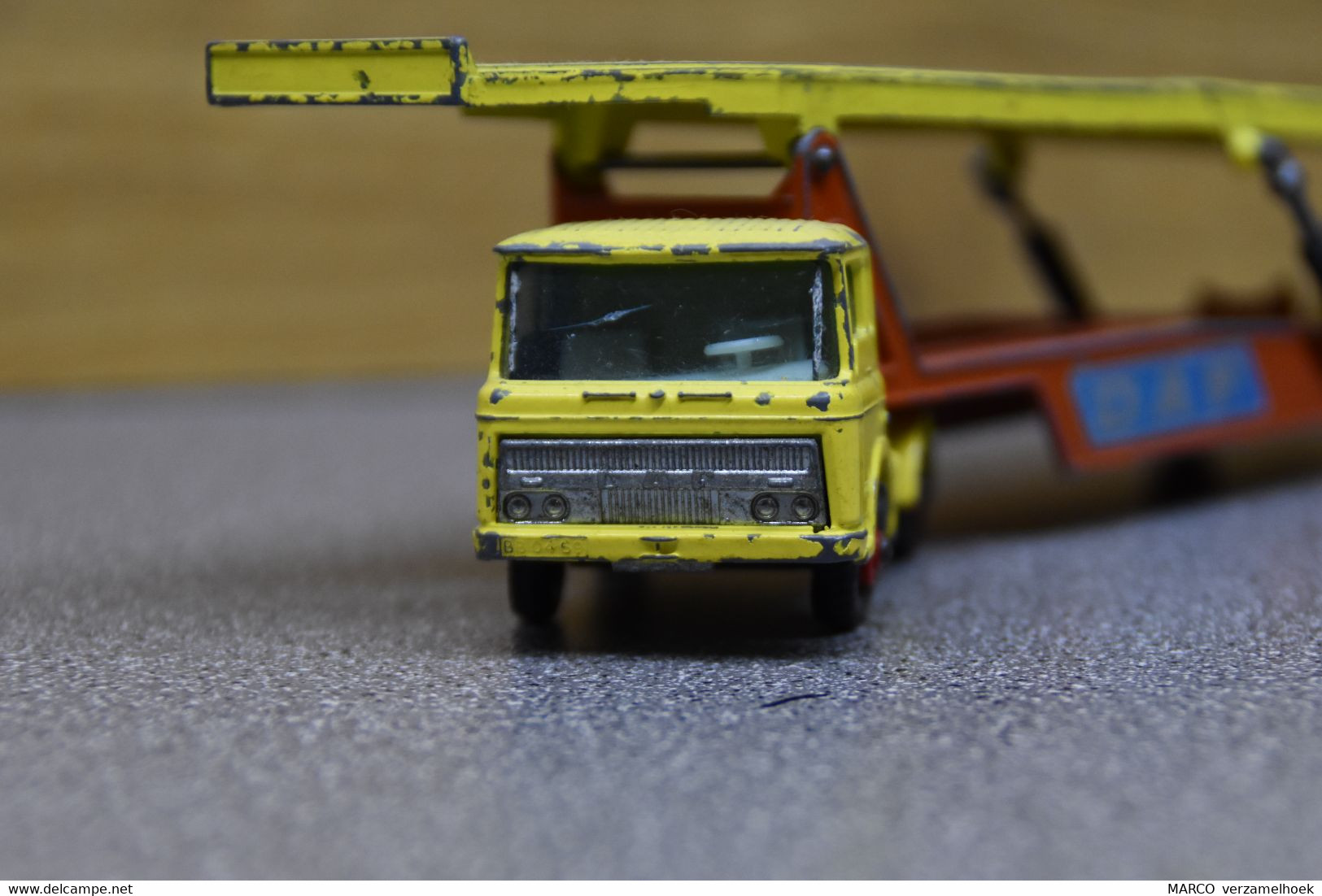 DAF Car Transporter Matchbox By Lesney King Size 1969 - Vrachtwagens, Bus En Werken