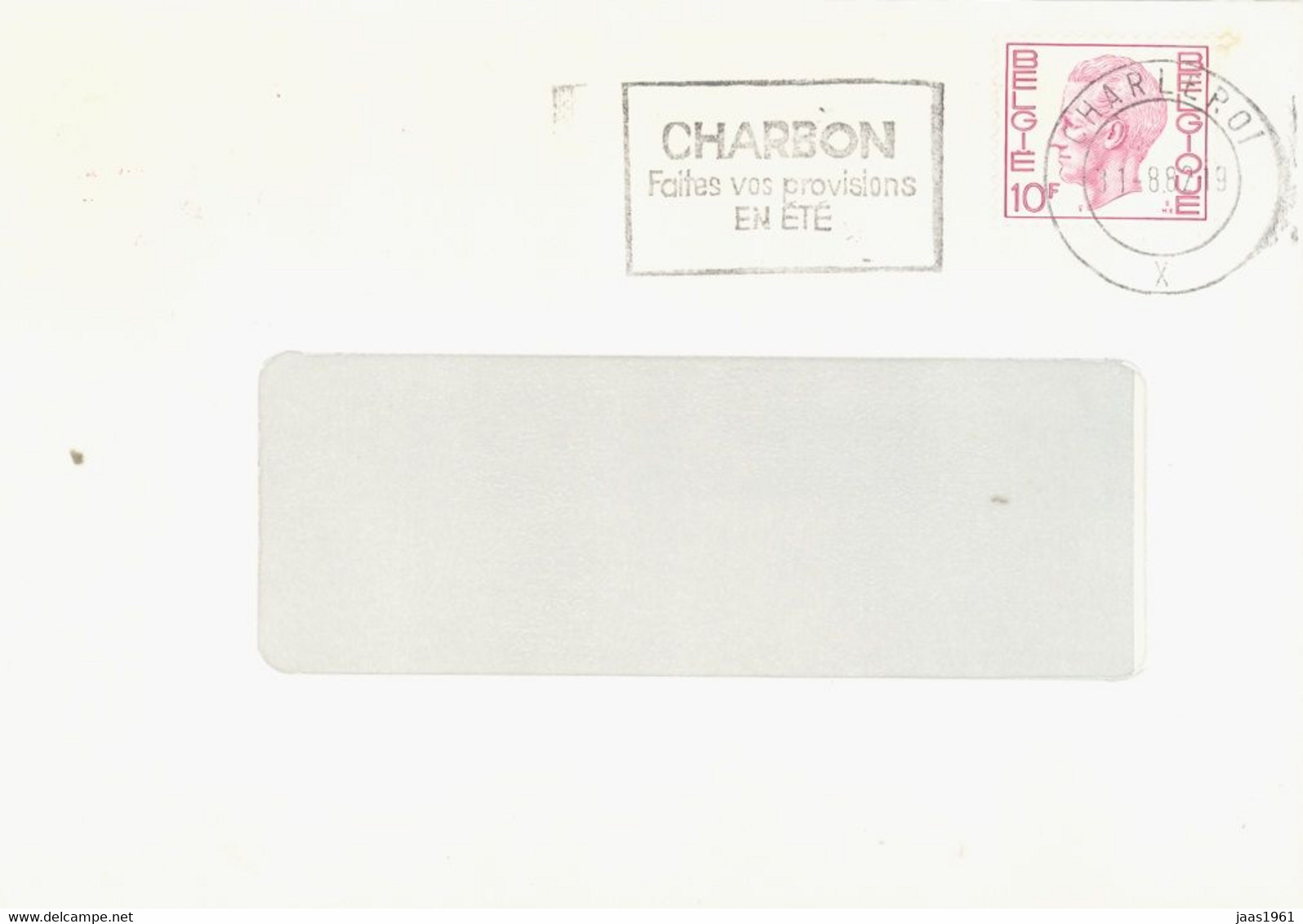 BELGIUM. POSTMARK. MAKE CHARCOAL SUPPLIES IN SUMMER. COAL. CHARLEROI - Other & Unclassified