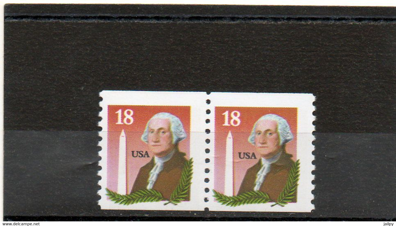 ETATS-UNIS    2 Timbres 18 C  Se Tenant   1985   Y&T : 1612  Roulette  Neufs Sans Charnière - Coils & Coil Singles