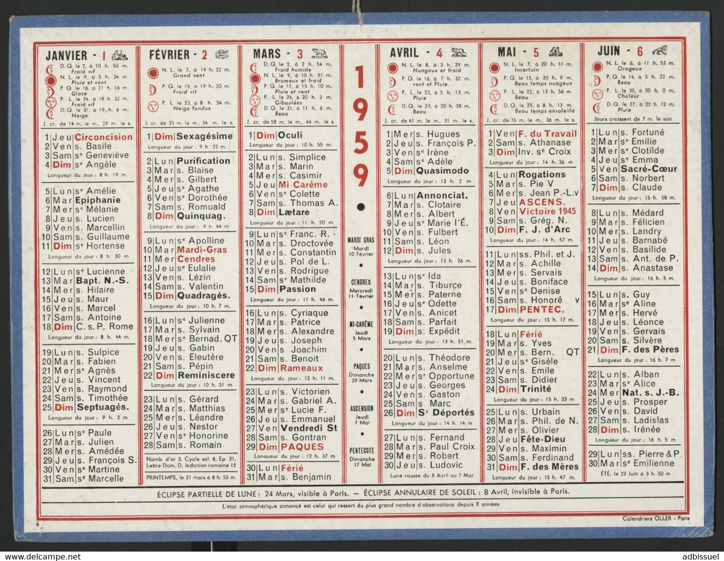 Ensemble De 14 Almanachs De France Entre 1947 Et 1978. DROME Et LOIRE (26 Et 42) Voir Description Détaillée - Tamaño Grande : 1961-70