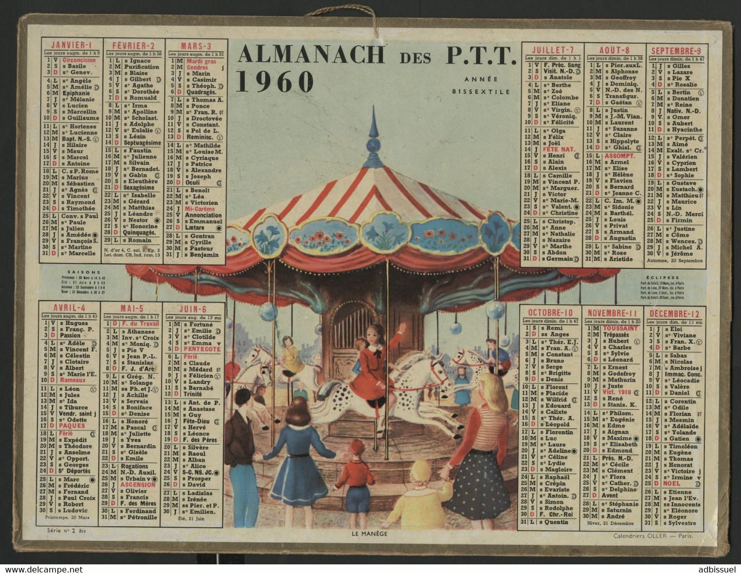 Ensemble De 14 Almanachs De France Entre 1947 Et 1978. DROME Et LOIRE (26 Et 42) Voir Description Détaillée - Tamaño Grande : 1961-70