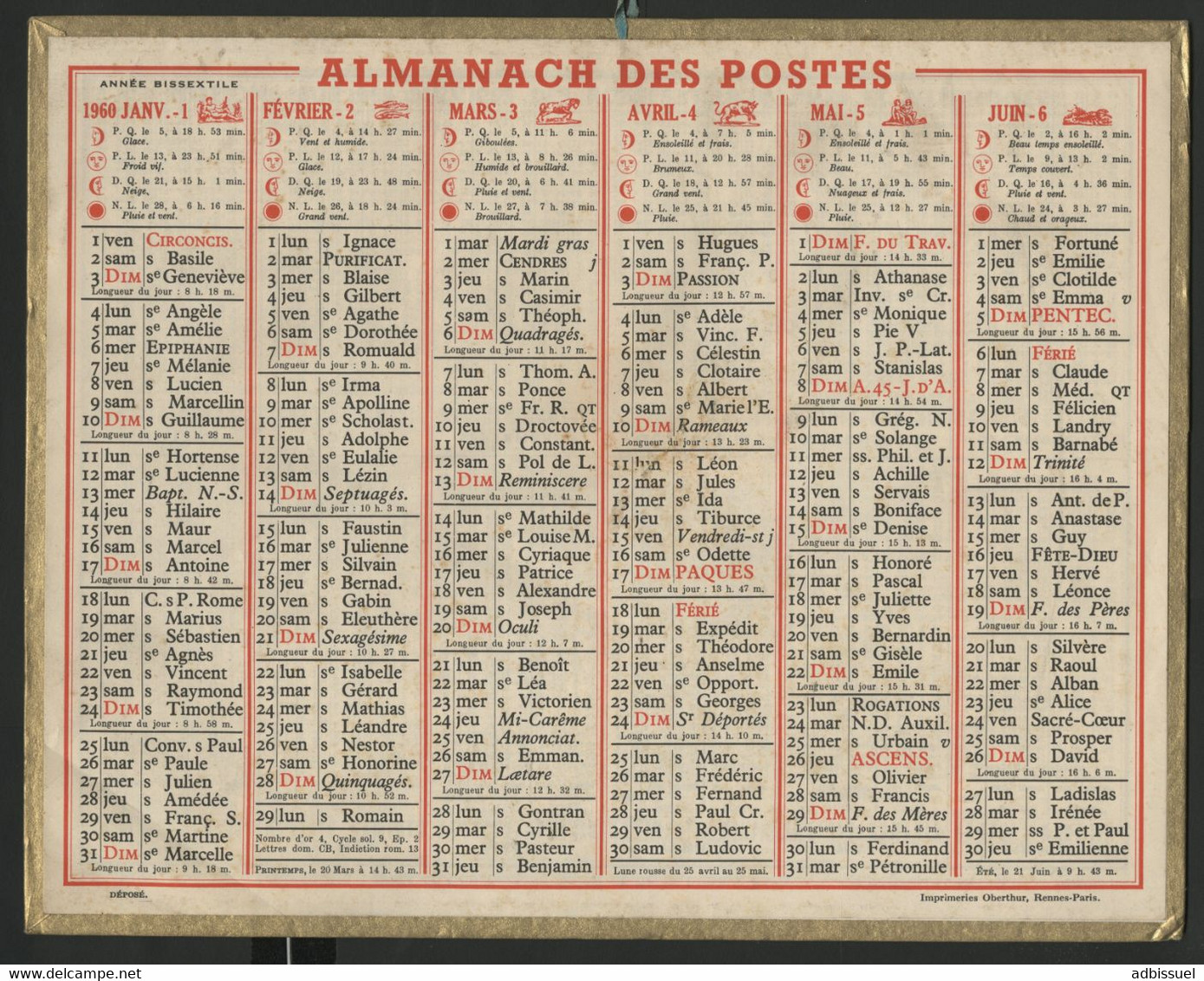 Ensemble De 14 Almanachs De France Entre 1947 Et 1978. DROME Et LOIRE (26 Et 42) Voir Description Détaillée - Grand Format : 1961-70