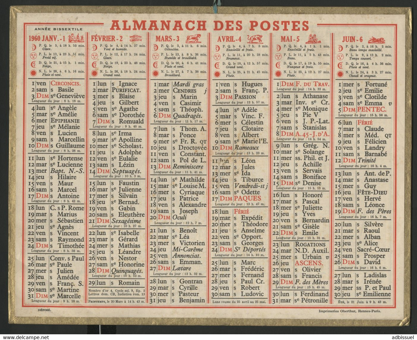 Ensemble De 14 Almanachs De France Entre 1947 Et 1978. DROME Et LOIRE (26 Et 42) Voir Description Détaillée - Groot Formaat: 1961-70