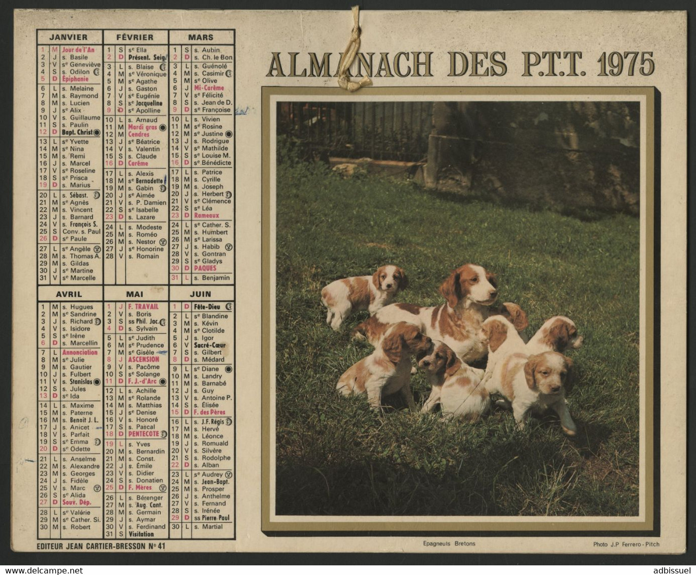 Ensemble de 14 Almanachs de France entre 1947 et 1978. DROME et LOIRE (26 et 42) Voir description détaillée