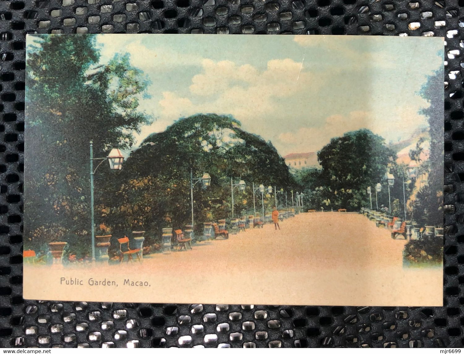 MACAU 1900'S PICTURE POST CARD WITH VIEW PUBLIC GARDEN - Macao