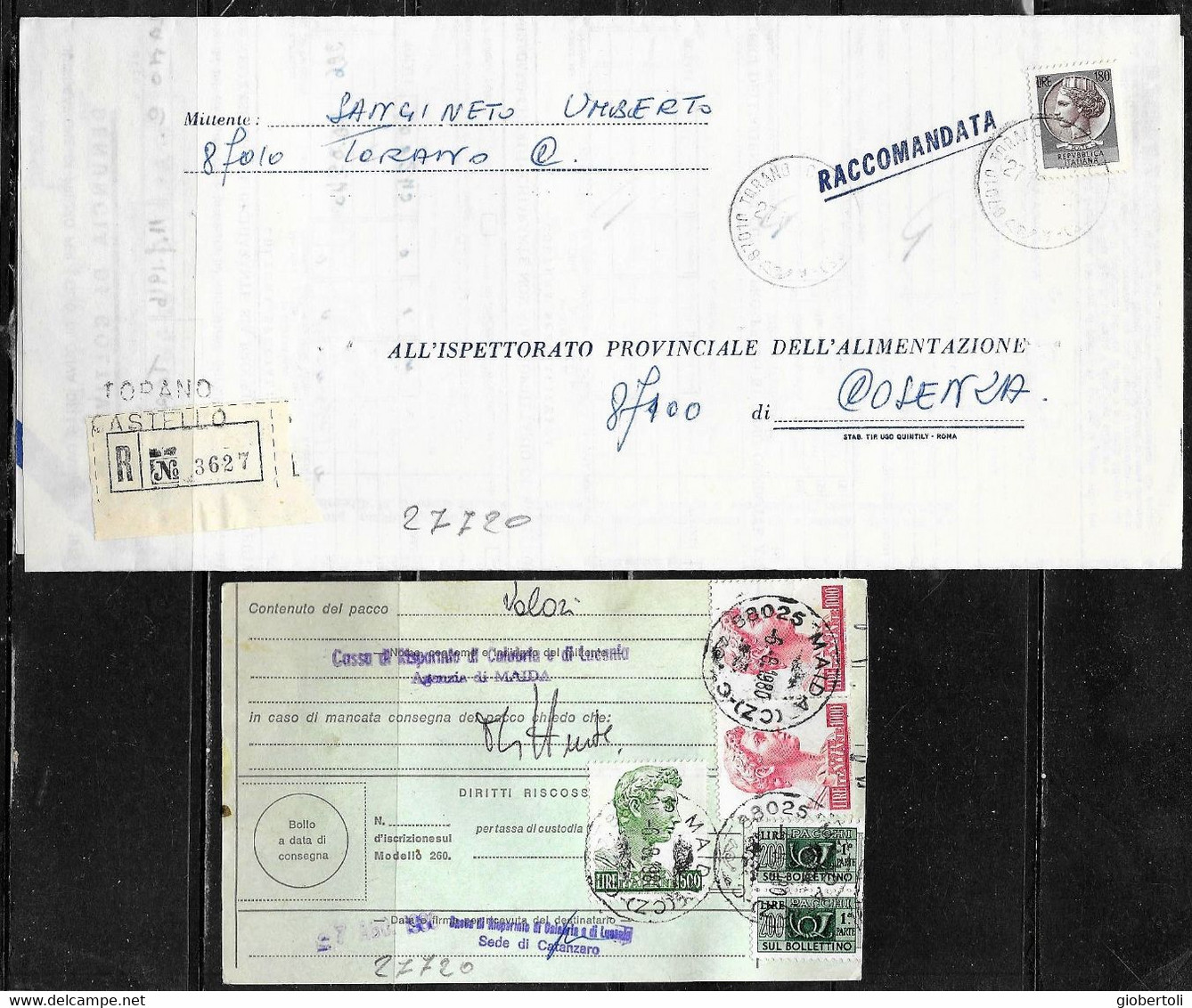 Italia/Italy/Italie: Lotto Di 6 Documenti Postali, Lot Of 6 Postal Documents. Loto Di 6 Documents Postaux - Lotti E Collezioni