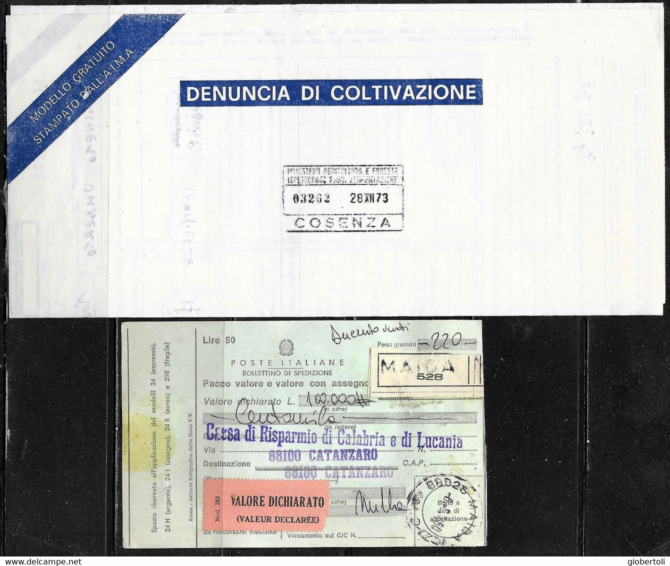 Italia/Italy/Italie: Lotto Di 6 Documenti Postali, Lot Of 6 Postal Documents. Loto Di 6 Documents Postaux - Lotti E Collezioni