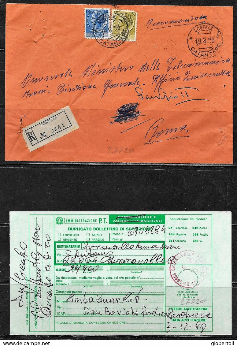 Italia/Italy/Italie: Lotto Di 6 Documenti Postali, Lot Of 6 Postal Documents. Loto Di 6 Documents Postaux - Lotti E Collezioni