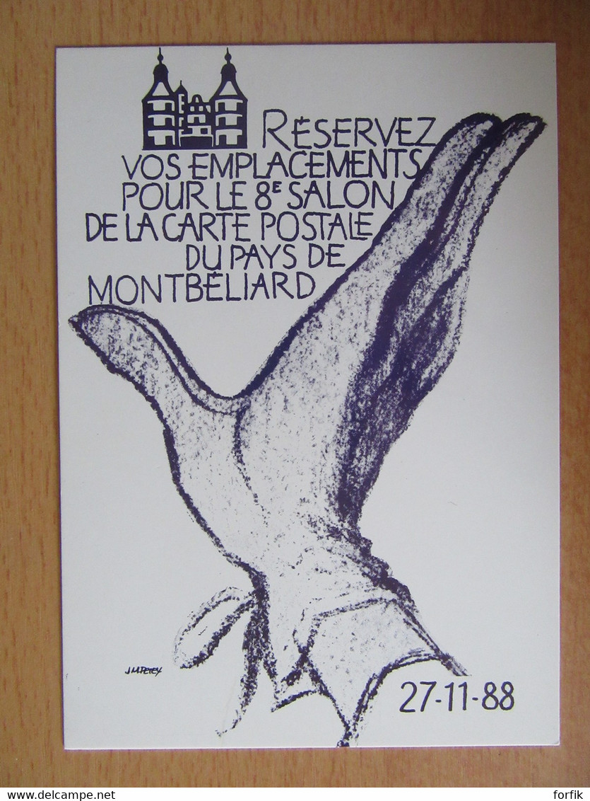Carte Illustrateur Salon Carte Postale Montbéliard 1988 - Illustrateur PETEY - 300 Exemplaires Imprimés - Petey
