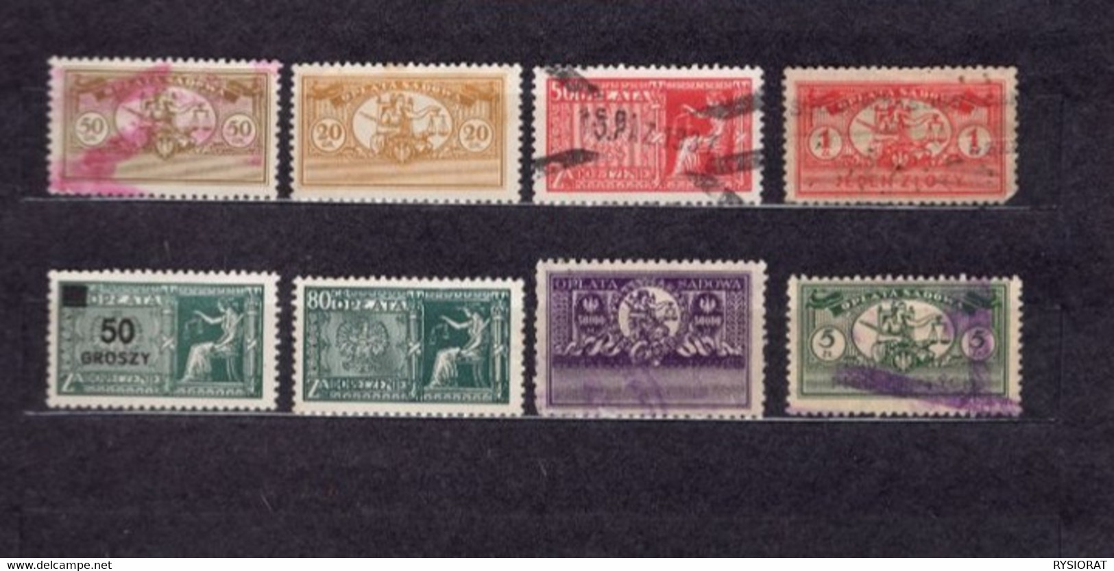 POLAND POLISH POLSKA -  TREASURY FEE DUTY REVENUE STAMPS FUNDRAISING - MIXED LOT SEE PHOTO - SOUVENIR X1 - Revenue Stamps