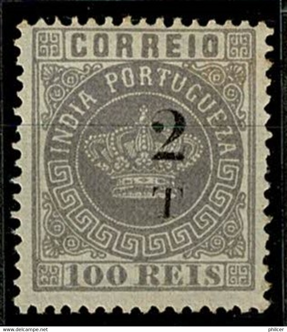 India, 1881/3, # 100 Dent. 12 3/4, MNG - Portugiesisch-Indien