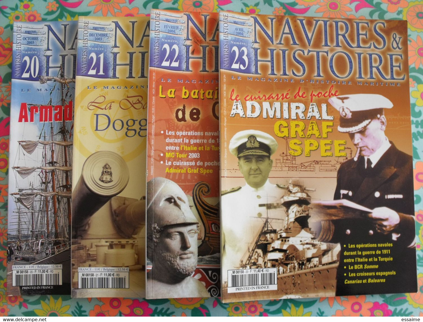 4 N° De Navires & Histoire. 2003-2004  Cuirassé De Poche Admiral Graf Spee BMC Somme Croiseurs Espagnols - Boten