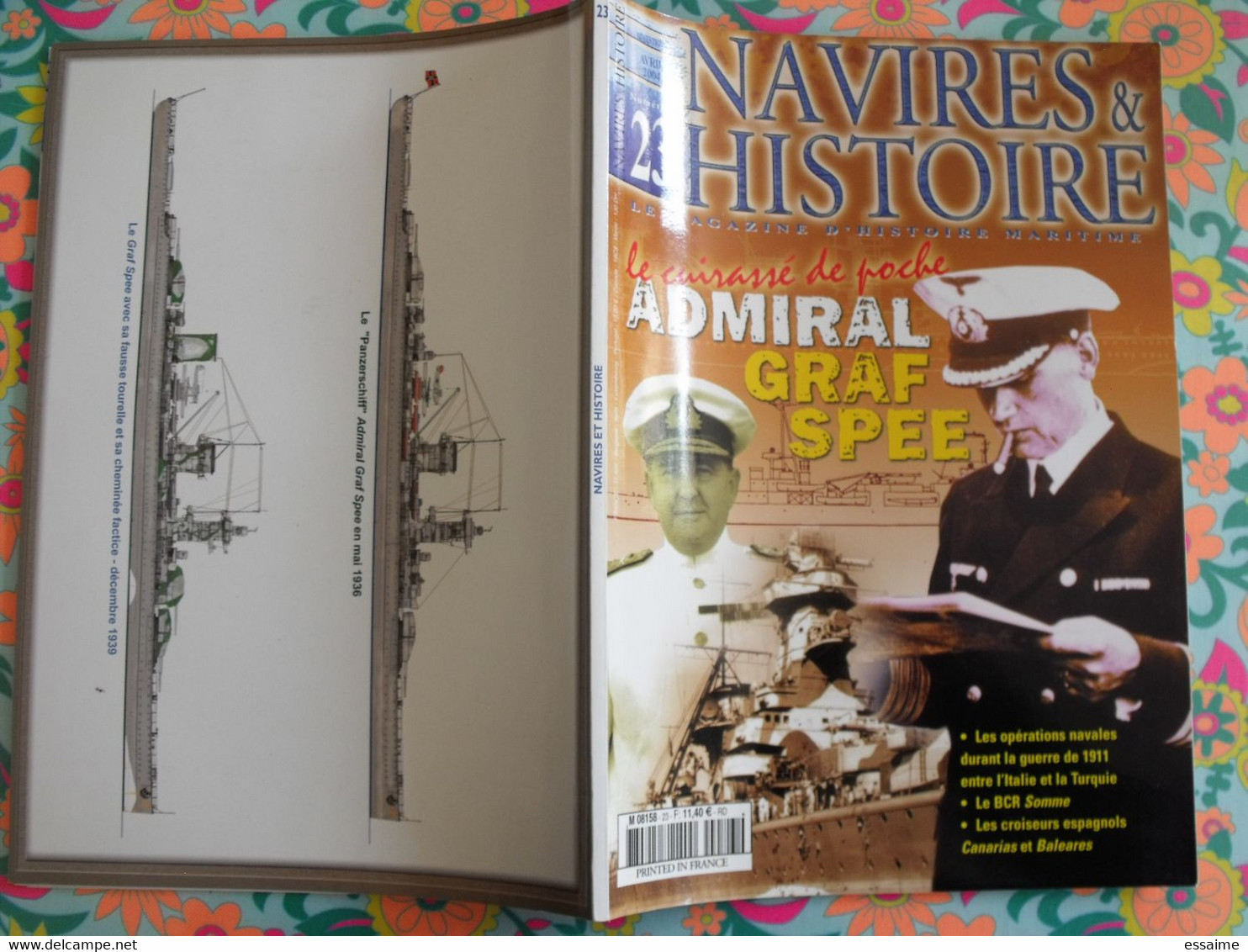 4 N° De Navires & Histoire. 2003-2004  Cuirassé De Poche Admiral Graf Spee BMC Somme Croiseurs Espagnols - Schiffe