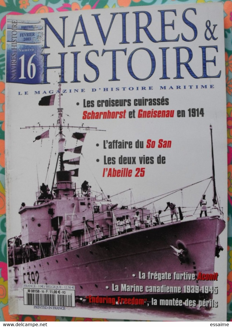 4 N° De Navires & Histoire. 2002-2003  Coriseur Cuirassé Saint Nazaire Essex Jean Bart Scapa Flow Yamato - Barche