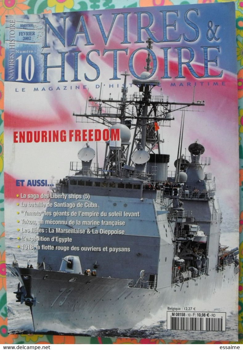 4 n° de Navires & Histoire. 2002-2003  coriseur cuirassé saint nazaire essex jean bart scapa flow yamato