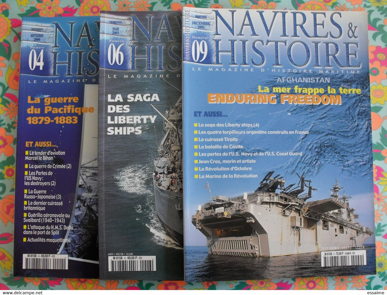 3 N° De Navires & Histoire. 2002-2003  Guerre Pacifique Liberty Ships Tirpitz Tsushima - Boten