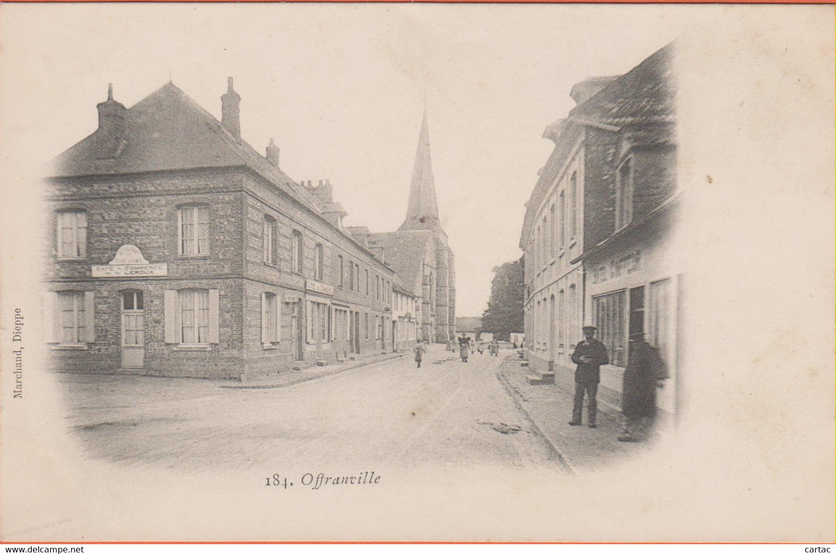 D76 - OFFRANVILLE - Plusieurs Personnes - Café Du Commerce Leroux - PRÉCURSEUR - Offranville