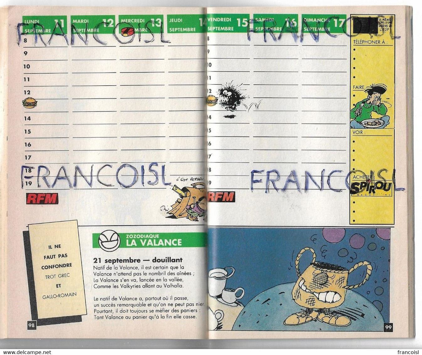 Agenda Spirou Magazine 1989 - Grand Format : 1981-90