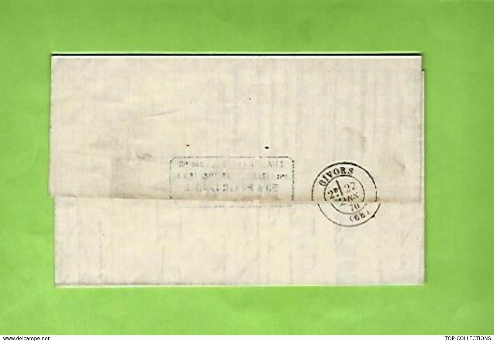 1870 CACHET Convoyeur  Chambon Feugerolles Sur Timbre Empire LAC Pour Givors F. De La Rochette - 1849-1876: Klassik