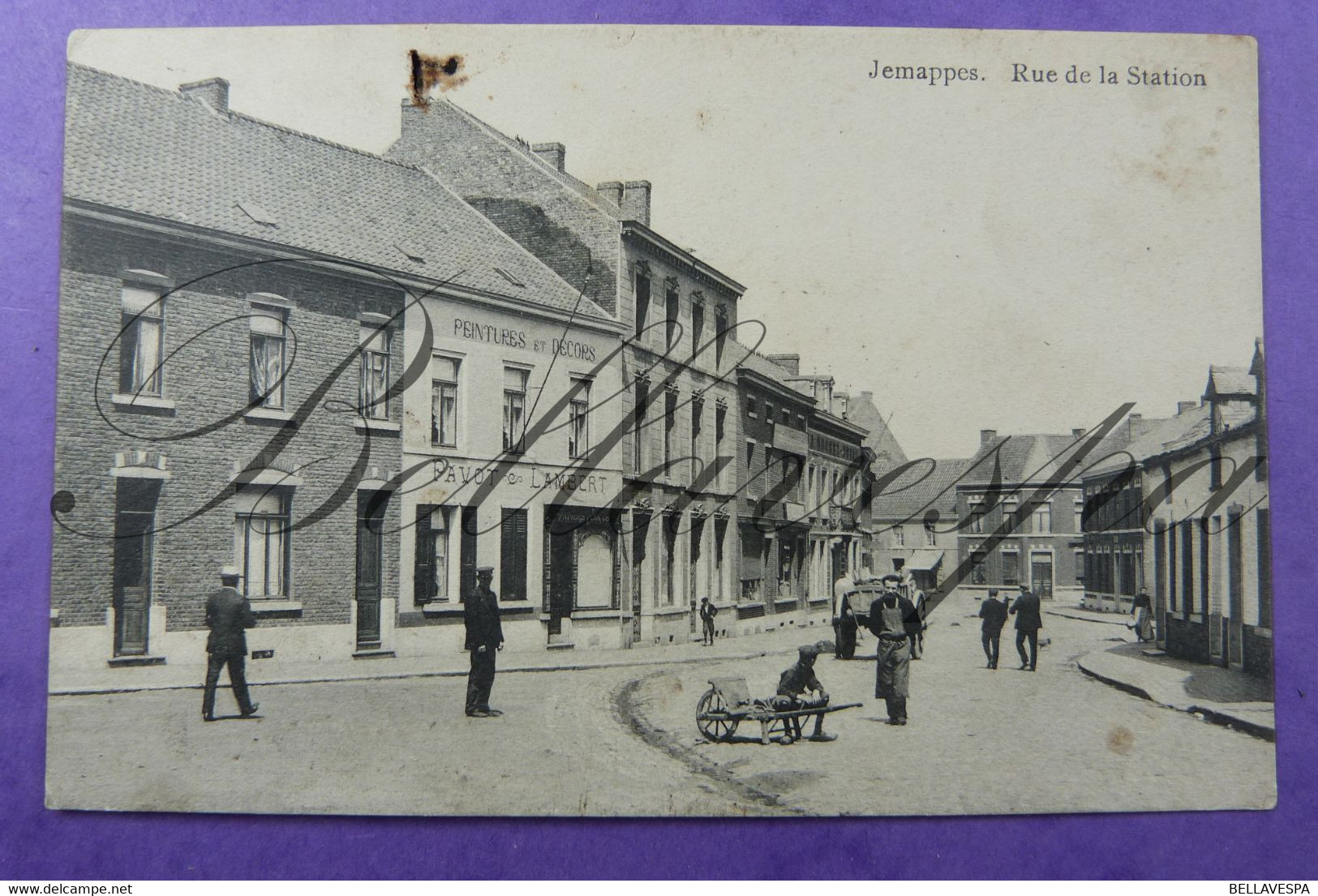 Jemapppes Rue De La Station . Peinture Et Decors. Pavot Lambert. 1912 - Mons