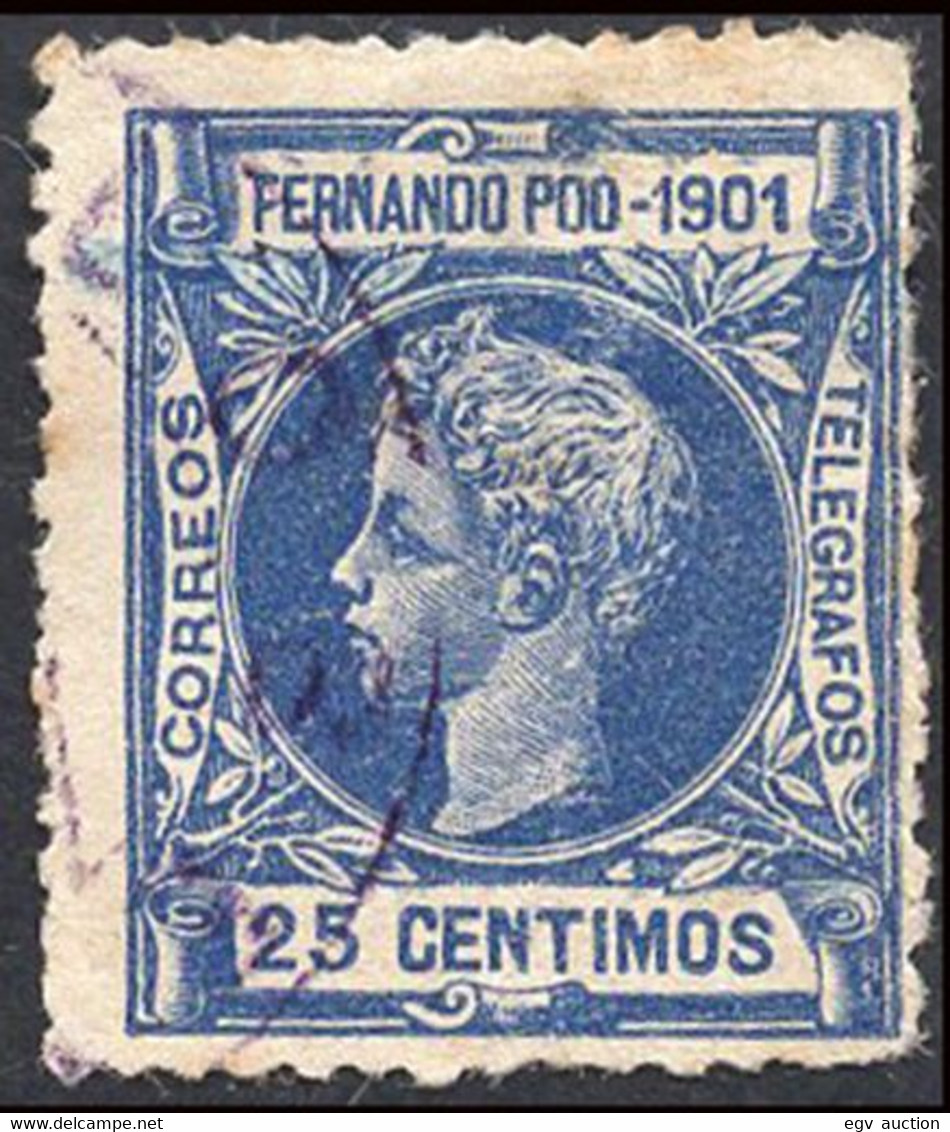 Elobey/Annobón - Edi O 101FP/EL - 1901 - Sello Fernando Poo 25cts Con Matasellos De Elobey - No Reseñado En Edifil - Elobey, Annobon & Corisco