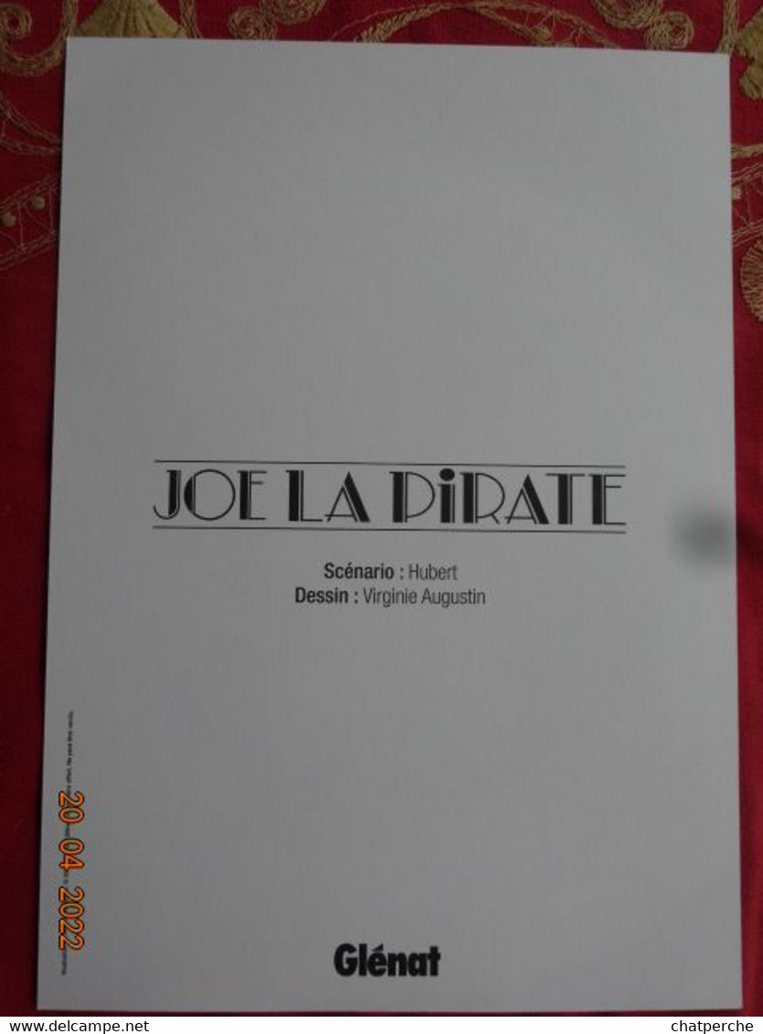 B-D BANDE DESSINEE  EX-LIBRIS JOE LE PIRATE ILLUSTRATRICE VIRGINIE AUGUSTIN EDIT. GLENAT - Non Classés