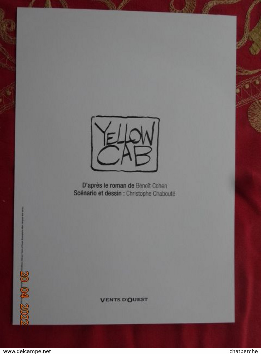 B-D BANDE DESSINEE  EX-LIBRIS YELLOW CAB ILLUSTRATION CHRISTOPHE CHABOUTE EDIT. VENTS D'OUEST - Ohne Zuordnung