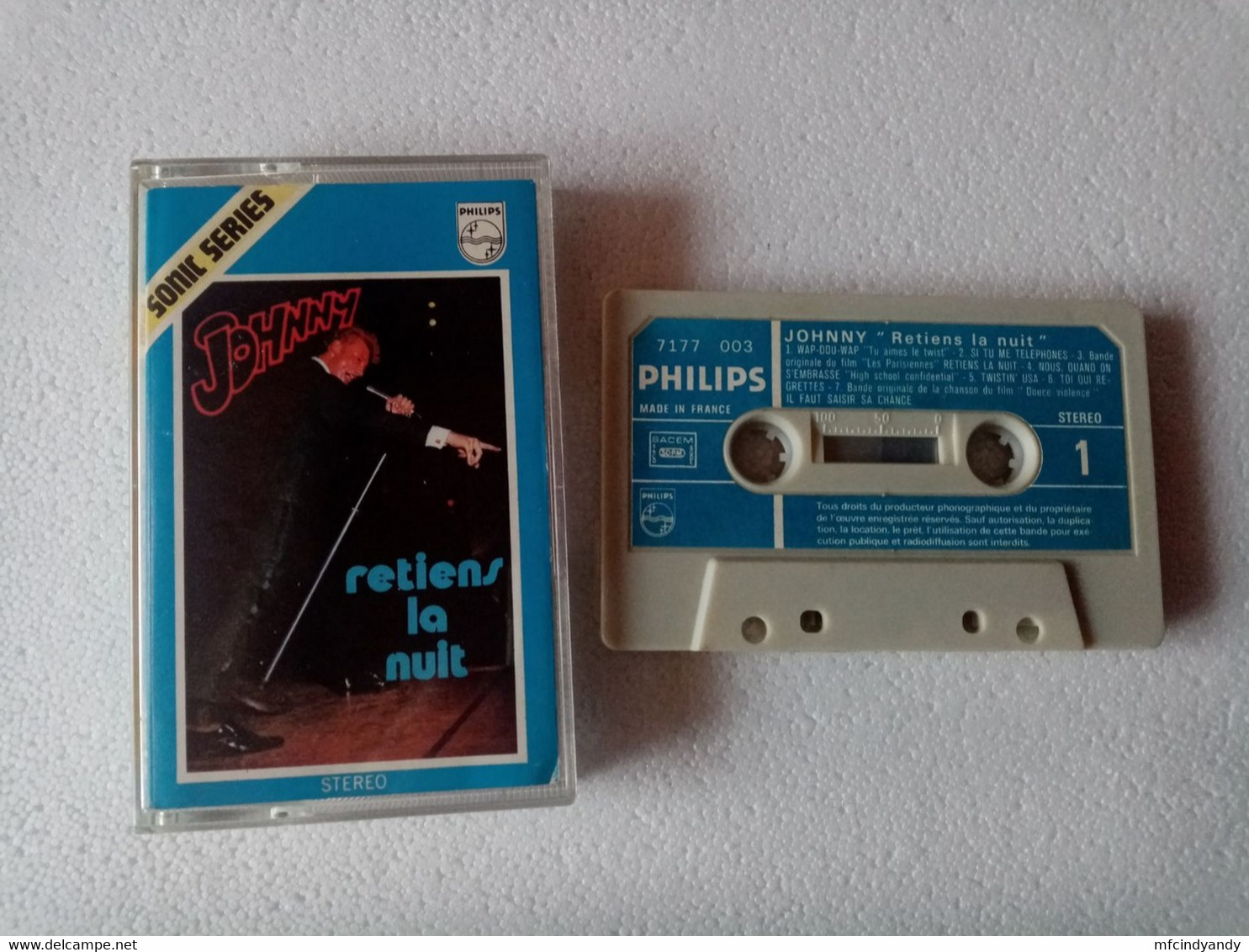 Cassette Audio - Johnny Hallyday - "Sonic Séries" Retiens La Nuit  (Stéréo) - Cassettes Audio