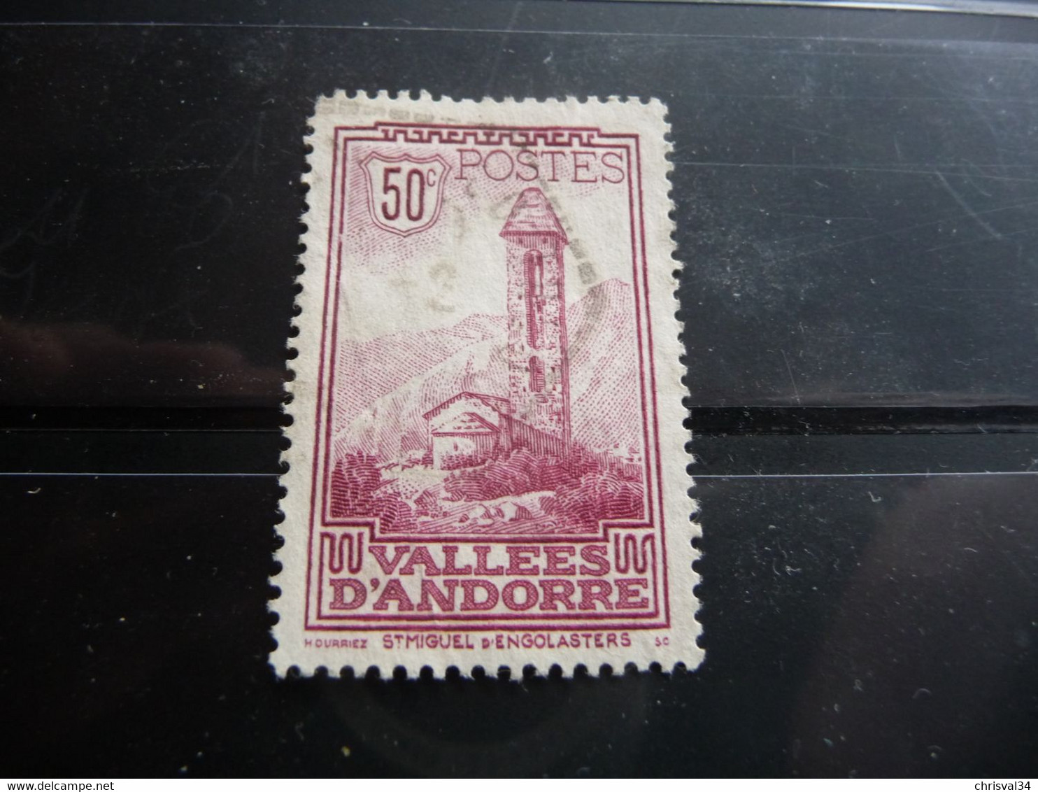 TIMBRE ANDORRE FRANÇAIS  N 35   COTE  15,00  EUROS   OBLITERE - Used Stamps