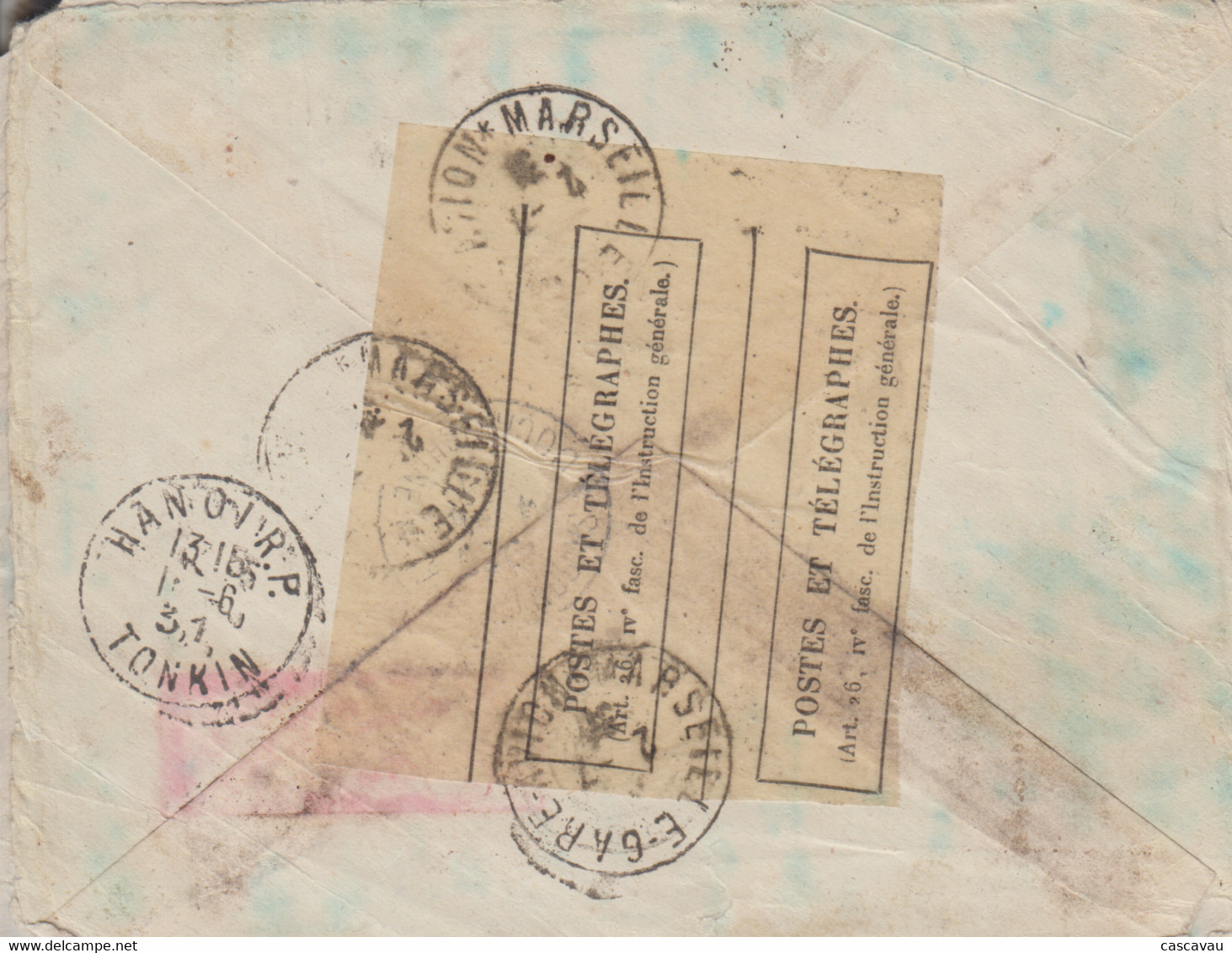 Enveloppe  INDOCHINE   Accident  D' Avion  AIR  ORIENT    Ligne  NOGUES   SAÏGON - PARIS   7  Juin  1931 - Luftpost