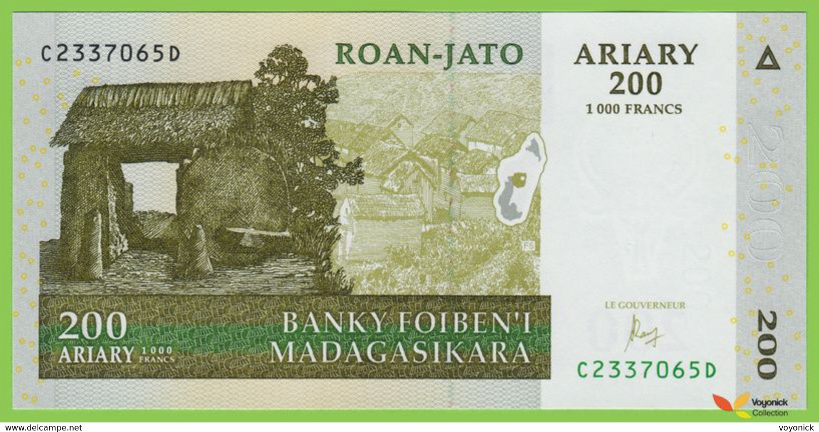 Voyo MADAGASCAR 200 Ariary 2004/2016 P87c B321c C-D UNC Aloalo - Madagascar