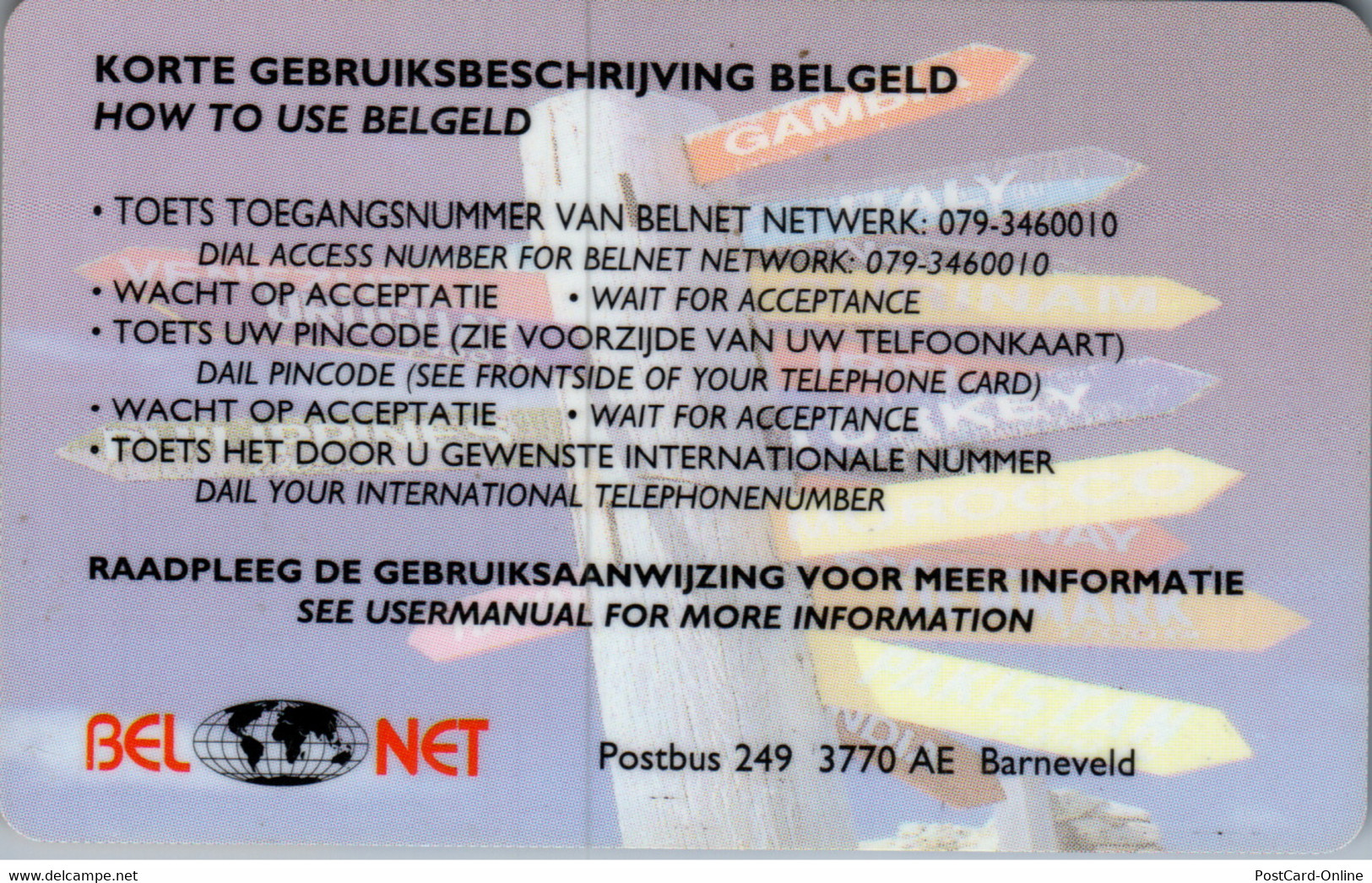 32521 - Belgien - Bel Net - Senza Chip