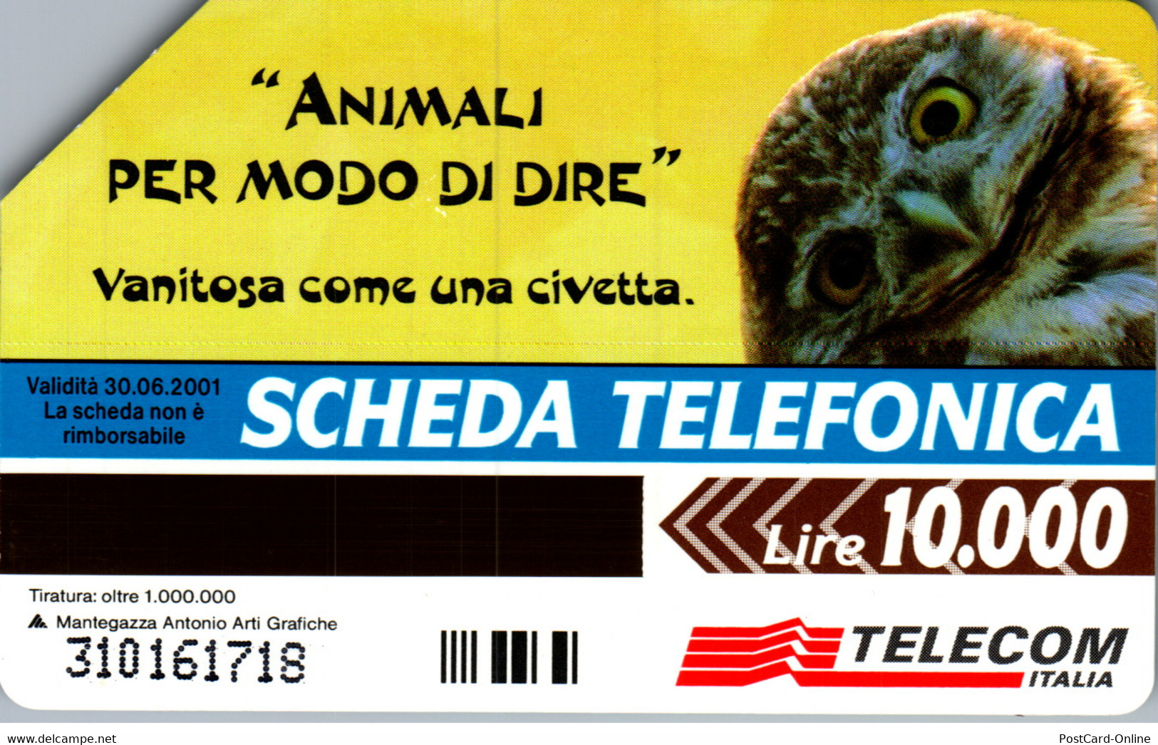 32612 - Italien - Owl , Eule , Tiere , Animal - Öff. Diverse TK