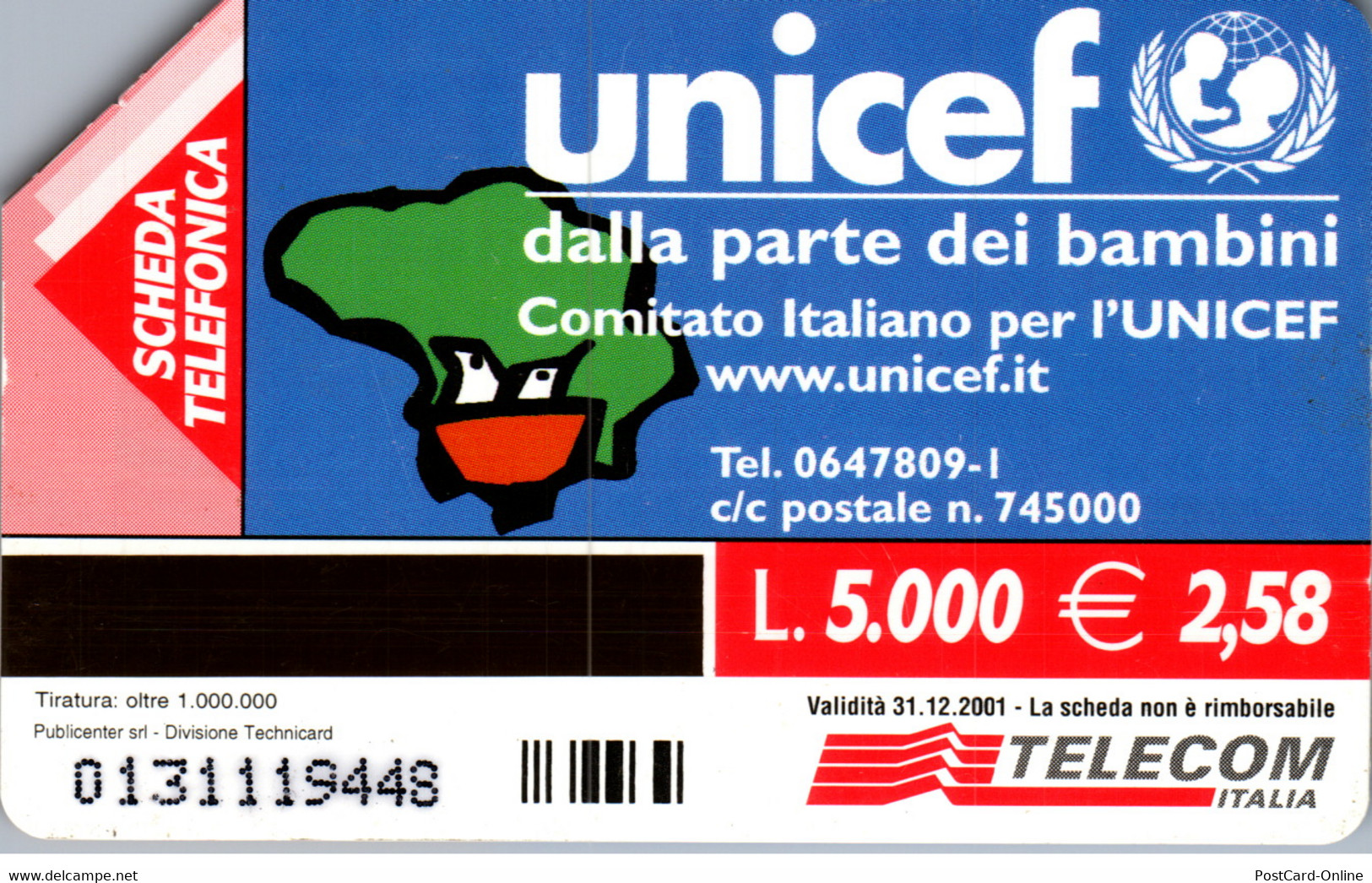 32634 - Italien - UNICEF - Öff. Diverse TK